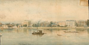 Panorama des Flusses Thames, Nordseite, in 13 Teilen von Thomas Mann Baynes