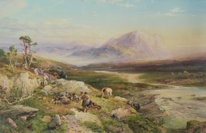 Ende der Jagd, Loch Maree von Thomas Miles II Richardson