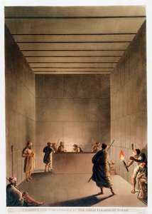 Kammer und Sarkophag in der Großen Pyramide von Gizeh, Ägypten, 1802 von Thomas Milton