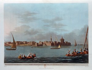 Festung und Hafen von Aboukir, Antikes Kanopus, Ägypten, 1801 von Thomas Milton