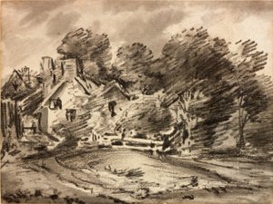 Landschaft mit Hütte von Thomas Monro