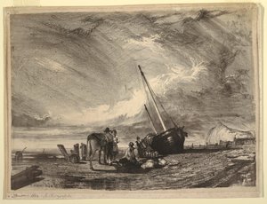 Gestrandetes Fischerboot