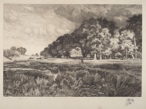 Landschaft auf Long Island von Thomas Moran