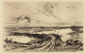 Sonnenaufgang—Der Teich, East Hampton von Thomas Moran