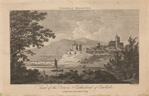 Ansicht der Stadt und Kathedrale von Carlisle von Thomas Morris