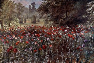 Kew Gardens: Die Mohnbeete (Farblithografie)