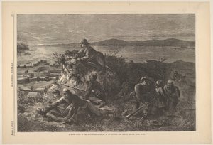 Ein Nachtspäher im Südwesten - Überraschung eines Außenpostens und Erkundung der Rebellen..., 4. April 1863 von Thomas Nast