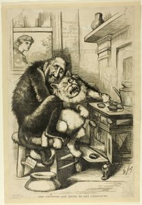 Die Katzenpfote, Alles um Kastanien zu bekommen von Thomas Nast