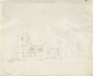 Arley Kirche: Bleistiftzeichnung, 4. Sep 1837 von Thomas Peploe Wood