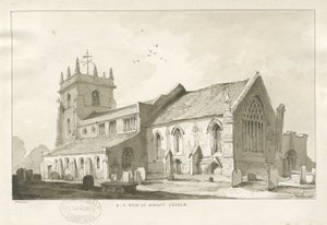 Audley Kirche (Sepia-Zeichnung)