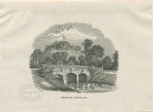 Chartley Castle [Halle]: Holzschnitt (vignettierte)