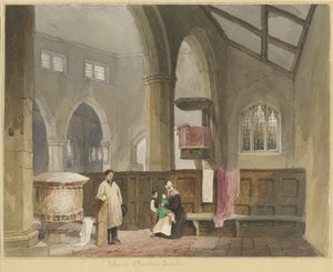 Innenraum der Standon Kirche von Thomas Peploe Wood