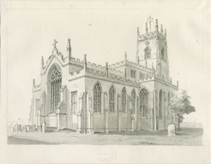 Penkridge Kirche: Feder- und Waschzeichnung, undatiert [1836]