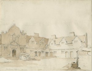 Stafford - Armenhäuser: Federzeichnung, 1837 von Thomas Peploe Wood