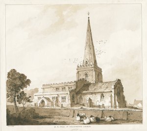 Wolstanton Kirche: Stich, undatiert [?19. Jahrhundert]