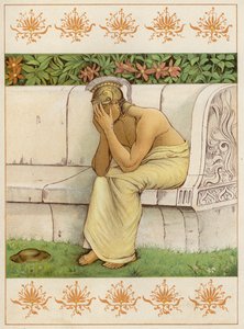 Perseus weint, nachdem er Akrisios getötet hat (Farblithografie)