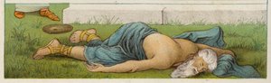 Der Tod von Akrisios (Farblithografie)