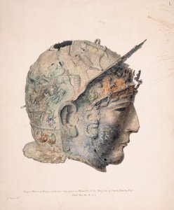 Zeichnung des Ribchester-Helms