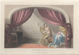 Das warme Bad, aus Poetische Skizzen von Scarborough, 1813 von Thomas Rowlandson, Joseph Constantine Stadler, J. Bluck