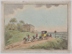 Eine Kutsche und Vier (aus, Rustikale Skizzen?) von Thomas Rowlandson