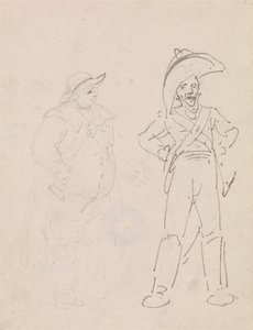 Ein Gendarm und ein anderer Mann von Thomas Rowlandson