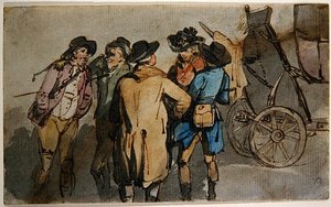 Eine Gruppe von Figuren