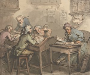 Das Büro eines Kaufmanns von Thomas Rowlandson