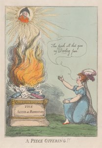 Ein Friedensangebot!! Memoiren, Leben, Briefe &c. von M. A. Clarke, 22. April 1809 von Thomas Rowlandson