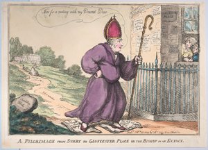 Eine Pilgerreise von Surry nach Gloucester Place oder der Bischof in Ekstase, 27. Februar 1809 von Thomas Rowlandson