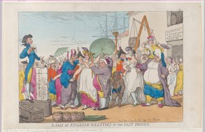 Verkauf englischer Schönheiten in Ostindien, Nachdruck von Thomas Rowlandson