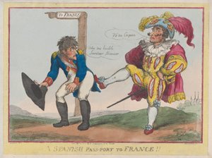 Ein spanischer Pass nach Frankreich!! von Thomas Rowlandson