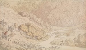 Eine Hirschjagd in der West Country von Thomas Rowlandson