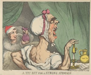 Ein Leckerbissen für einen starken Magen, 20. Juni 1809 von Thomas Rowlandson