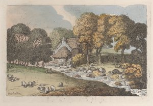 Ein Wasserlauf, aus Ansichten in Cornwall, 1812 von Thomas Rowlandson