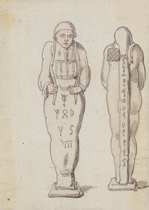 Eine Mumie, Vorder- und Rückansicht von Thomas Rowlandson