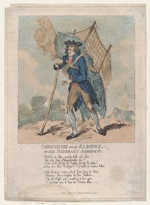 Aerostation out at Elbows, oder Der wandernde Aeronaut von Thomas Rowlandson