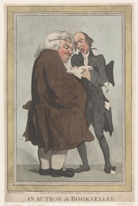 Ein Autor und Buchhändler von Thomas Rowlandson