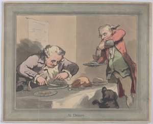 Beim Abendessen von Thomas Rowlandson