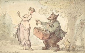 Die Schöne und das Biest, 18.-19. Jahrhundert von Thomas Rowlandson.