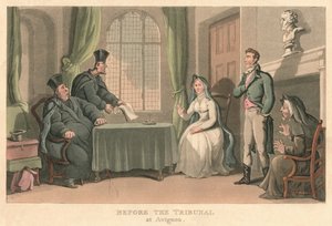 Vor dem Tribunal in Avignon, 1818 von Thomas Rowlandson
