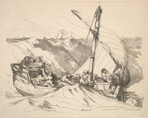 Boot in einem Sturm auf See, 1784-88 von Thomas Rowlandson