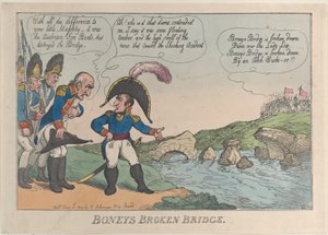Boneys gebrochene Brücke, 12. Juni 1809 von Thomas Rowlandson