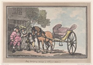 Junge bringt die Kutsche eines Bürgers, 1. August 1787
