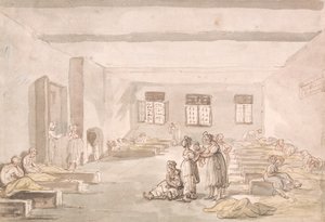 Bridewell, Der Durchgangsraum, Haus der Korrektur von Thomas Rowlandson