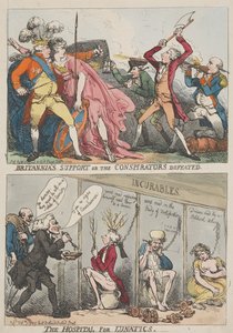 Britanniens Unterstützung oder die Verschwörer besiegt - Das Krankenhaus für Geisteskranke von Thomas Rowlandson