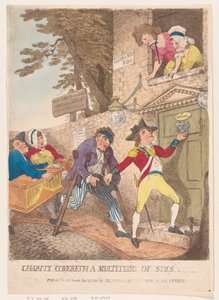 Nächstenliebe bedeckt eine Menge Sünden, 27. November 1781 von Thomas Rowlandson