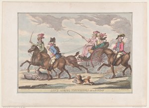Bürger lüften sich an einem Sonntag, 1799 von Thomas Rowlandson