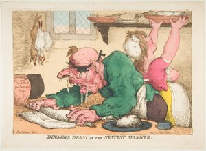 Abendessen auf die ordentlichste Weise zubereitet