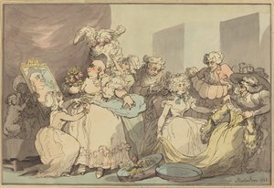 Ankleiden für einen Geburtstag, 1788 von Thomas Rowlandson