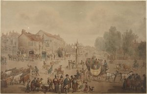 Elephant and Castle Inn, Newington von Thomas Rowlandson